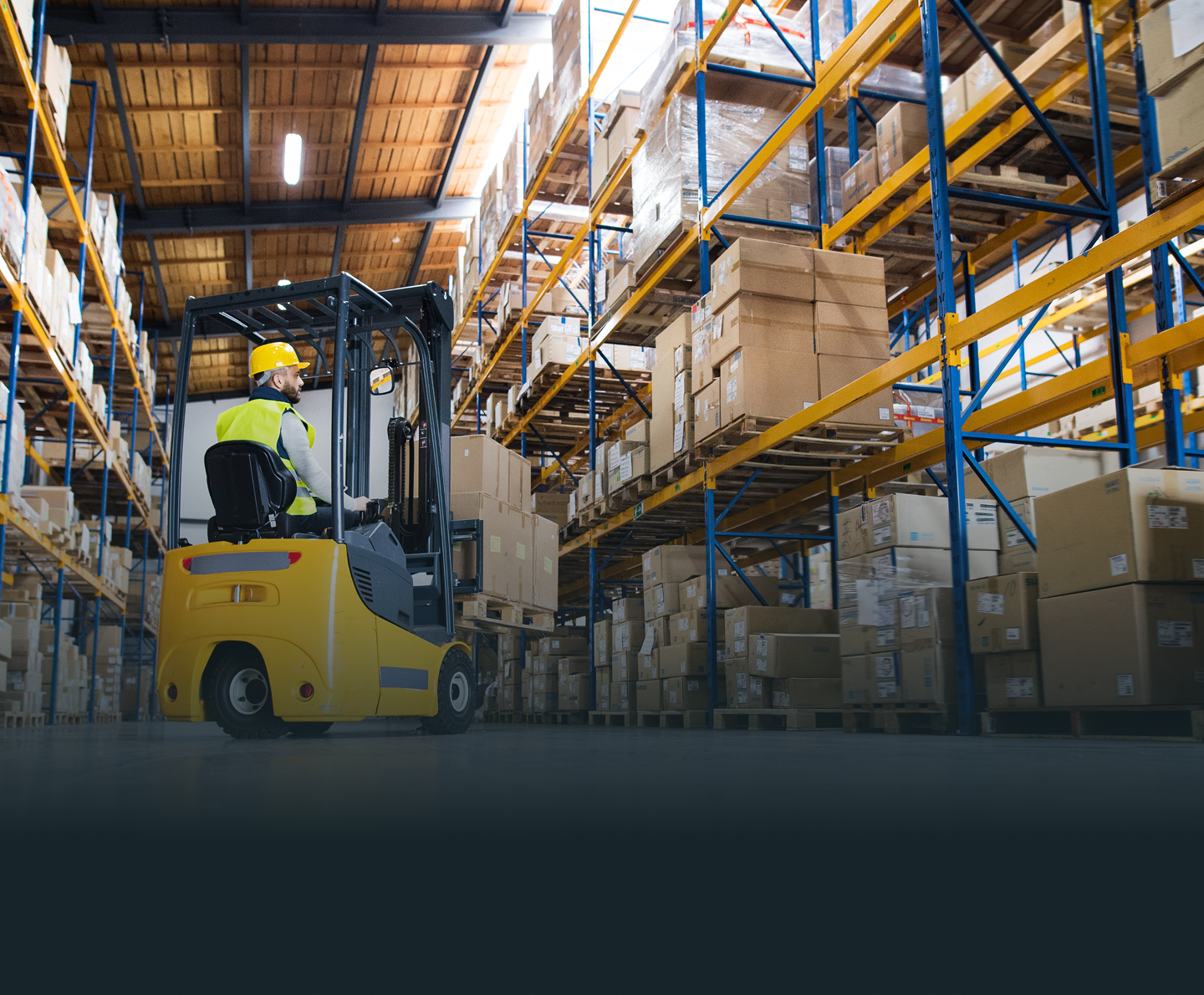 Warehouse operation with forklift